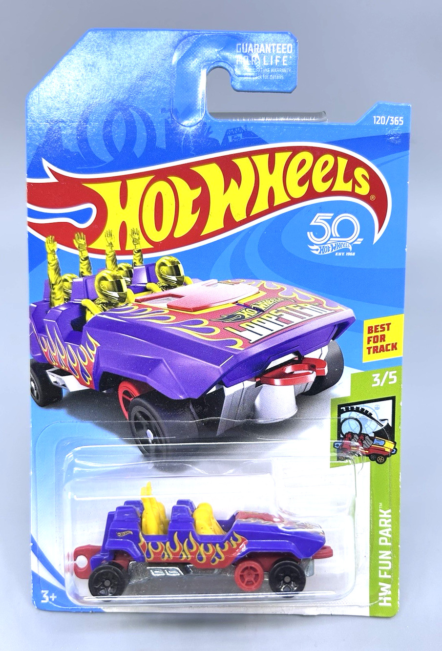 Hot Wheels LOOPSTER Purple HW Fun Park 3/5 50th Anniversary 1:64 Diecast NOC